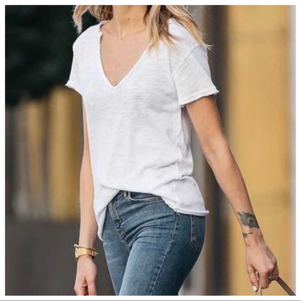 ✨RESTOCK✨Best soft fabric V neck boyfriend Tee - Picture 3 of 3